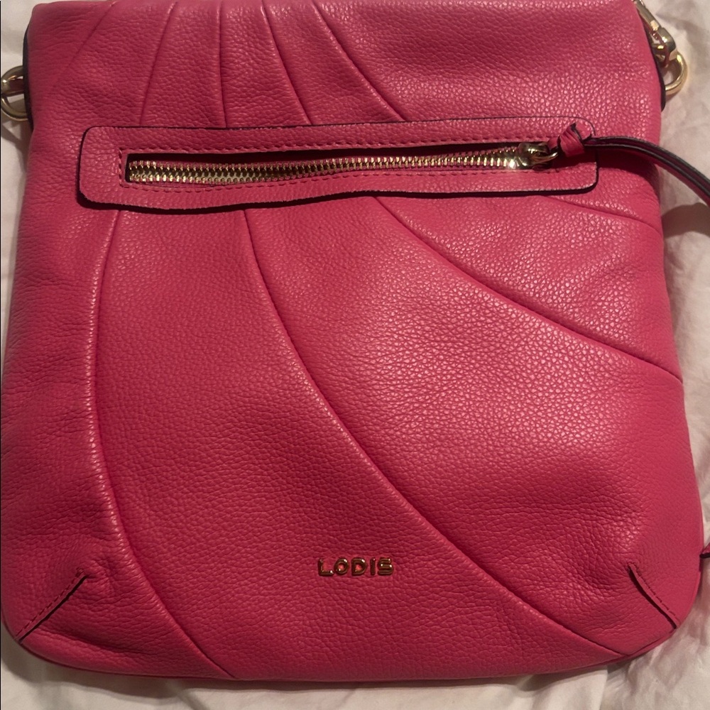 Pink Lodis Leather clutch